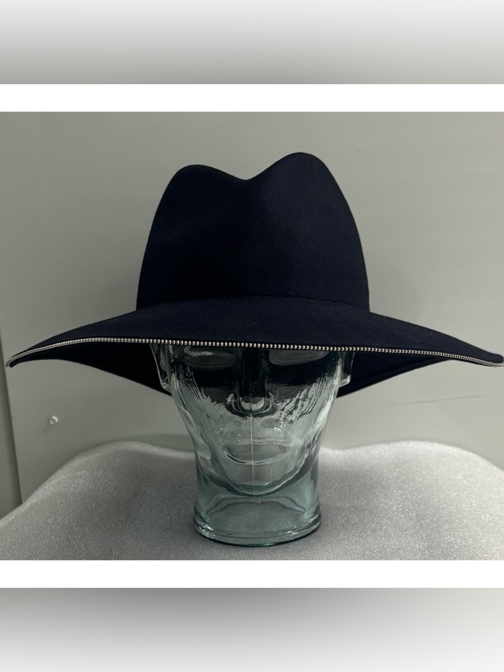 Vintage Mauser 100% Rabbit Hair Hillary Zipped Edge Fedora Hat Size M